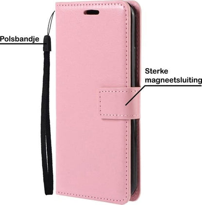 Forterra Samsung A52s Hoesje Bookcase Cover met Kaarthouder - Lichtroze