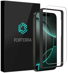 Forterra iPhone 16 Pro Max Screenprotector Gehard Glas met Installatieframe