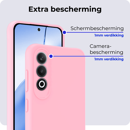 Forterra OnePlus Nord CE 4 Hoesje Siliconen Backcover Lichtgewicht - Lichtroze