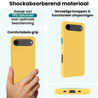 Forterra iPhone Air Hoesje Siliconen Backcover Lichtgewicht - Geel