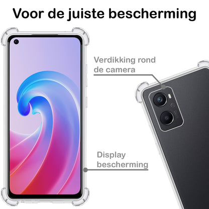 Forterra OPPO A96 Hoesje Shockproof Backcover Siliconen - Transparant