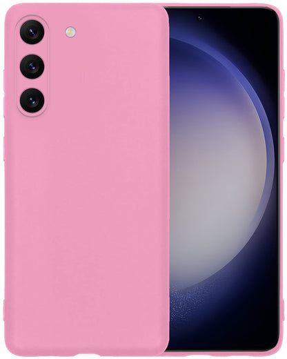 Forterra Samsung S23 Hoesje Siliconen Backcover Lichtgewicht - Roze