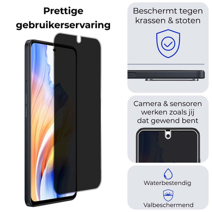 Forterra OPPO A98 Screenprotector Gehard Glas - Privacy