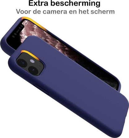 Forterra iPhone 11 Hoesje Siliconen Backcover Lichtgewicht - Donkerblauw