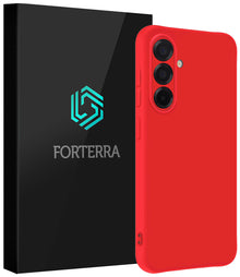 Forterra Samsung A36 Hoesje Siliconen Backcover Lichtgewicht - Rood