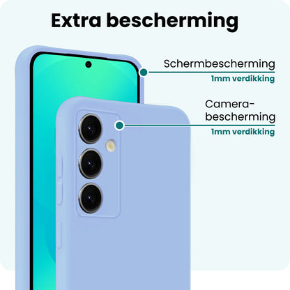 Forterra Samsung S25 Plus Hoesje Siliconen Backcover Lichtgewicht - Lichtblauw