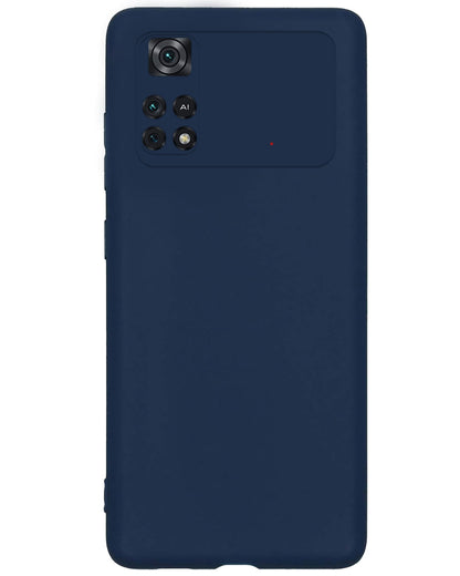 Forterra Poco M4 Pro 4G Hoesje Siliconen Backcover Lichtgewicht - Donkerblauw