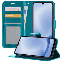 Forterra Samsung A25 Hoesje Bookcase Cover met Kaarthouder - Turquoise