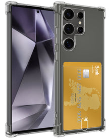 Forterra Samsung S24 Ultra Hoesje Kaarthouder Backcover Shockproof - Transparant