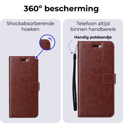 Forterra OnePlus Nord CE 4 Hoesje Bookcase Cover met Kaarthouder - Bruin