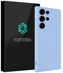 Forterra Samsung S25 Ultra Hoesje Siliconen Backcover Lichtgewicht - Lichtblauw