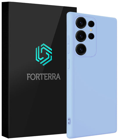 Forterra Samsung S25 Ultra Hoesje Siliconen Backcover Lichtgewicht - Lichtblauw
