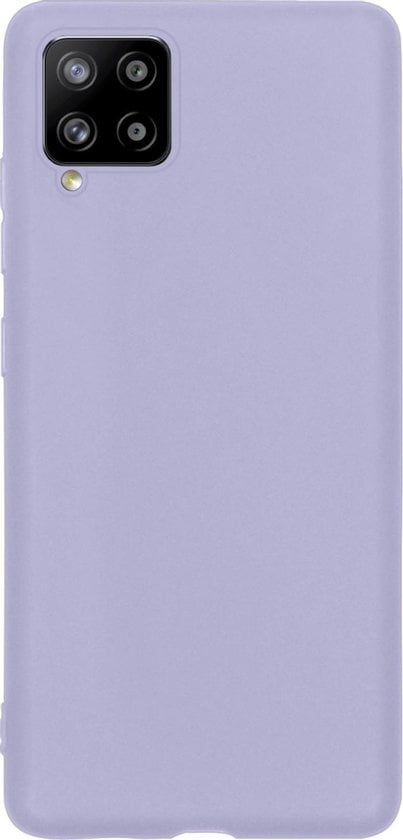 Forterra Samsung A12 Hoesje Siliconen Backcover Lichtgewicht - Lila
