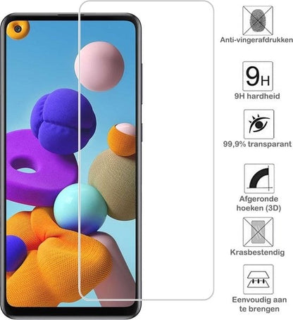 Forterra Samsung A21s Screenprotector Gehard Glas - Anti-kras