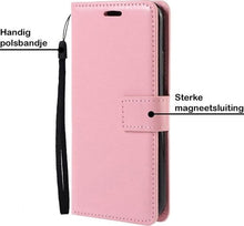 Forterra iPhone 12 Pro Hoesje Bookcase Cover met Kaarthouder - Lichtroze