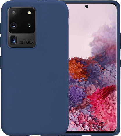 Forterra Samsung S20 Ultra Hoesje Siliconen Backcover Lichtgewicht - Donkerblauw