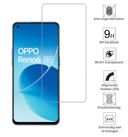 Forterra OPPO Reno 6 Screenprotector Gehard Glas - Anti-kras