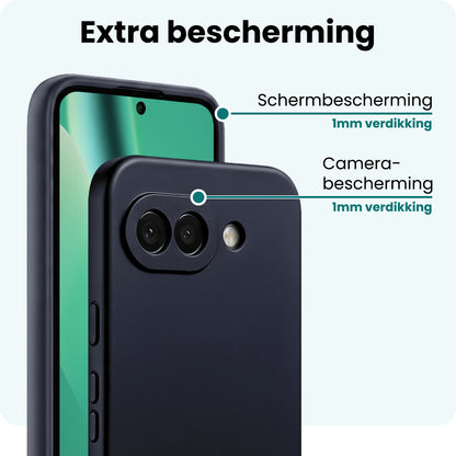 Forterra Google Pixel 10a Hoesje Siliconen Backcover Lichtgewicht - Donkerblauw