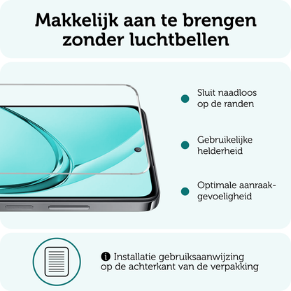Forterra OPPO A80 Screenprotector Gehard Glas - Anti-kras