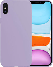 Forterra iPhone Xs Hoesje Siliconen Backcover Lichtgewicht - Lila