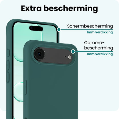 Forterra iPhone Air Hoesje Siliconen Backcover Lichtgewicht - Donkergroen