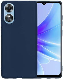 Forterra OPPO A17 Hoesje Siliconen Backcover Lichtgewicht - Donkerblauw