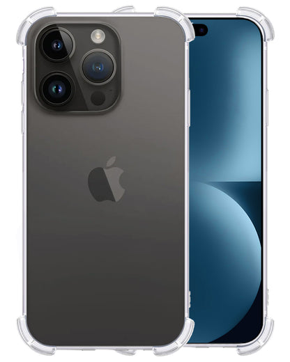 Forterra iPhone 15 Pro Hoesje Shockproof Backcover Siliconen - Transparant