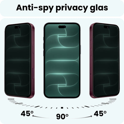 Forterra iPhone 18 Pro Max Screenprotector Gehard Glas - Privacy