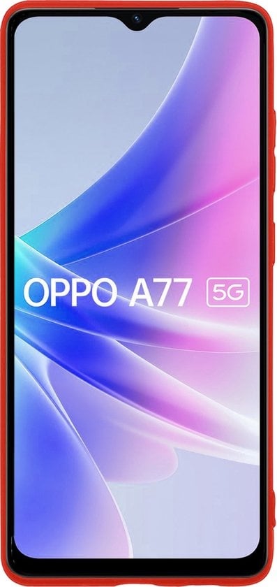 Forterra OPPO A77 Hoesje Siliconen Backcover Lichtgewicht - Rood