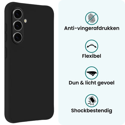 Forterra Samsung S26 Hoesje Siliconen Backcover Lichtgewicht - Zwart