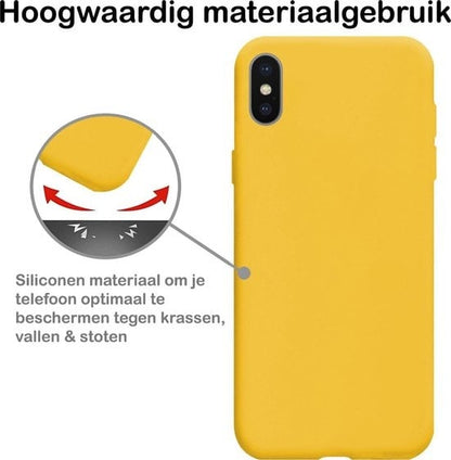 Forterra iPhone X Hoesje Siliconen Backcover Lichtgewicht - Geel