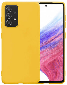 Forterra Samsung A53 Hoesje Siliconen Backcover Lichtgewicht - Geel