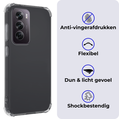Forterra OPPO Reno 12 Hoesje Shockproof Backcover Siliconen - Transparant