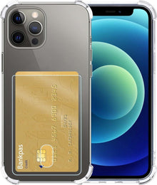 Forterra iPhone 12 Pro Hoesje Kaarthouder Backcover Shockproof - Transparant