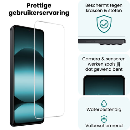 Forterra Xiaomi Redmi Note 14 5G Screenprotector Gehard Glas - Anti-kras