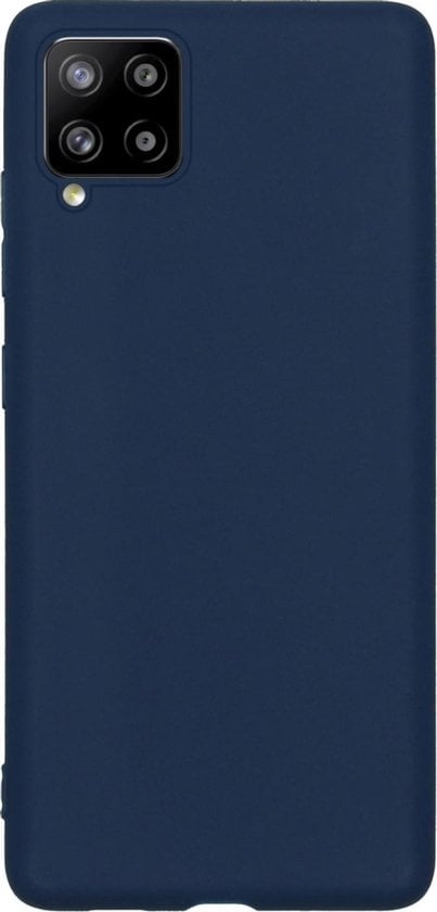 Forterra Samsung A12 Hoesje Siliconen Backcover Lichtgewicht - Donkerblauw