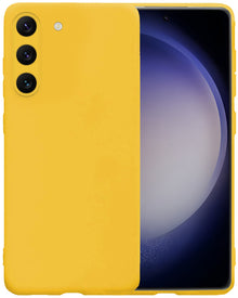 Forterra Samsung S23 Hoesje Siliconen Backcover Lichtgewicht - Geel