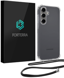 Forterra Samsung S24 FE Hoesje met Koord Backcover Shockproof - Transparant