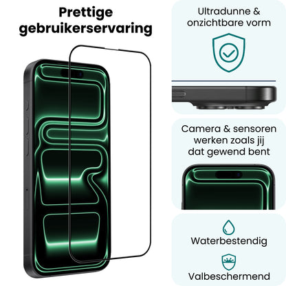 Forterra iPhone 17 Pro Screenprotector Flexibel Glas met Installatieframe