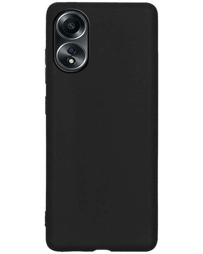 Forterra OPPO A58 Hoesje Siliconen Backcover Lichtgewicht - Zwart