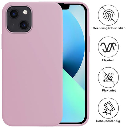 Forterra iPhone 14 Plus Hoesje Siliconen Backcover Lichtgewicht - Lila