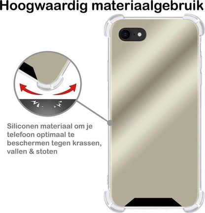 Forterra iPhone 7 Hoesje Shockproof Backcover Siliconen - Goud