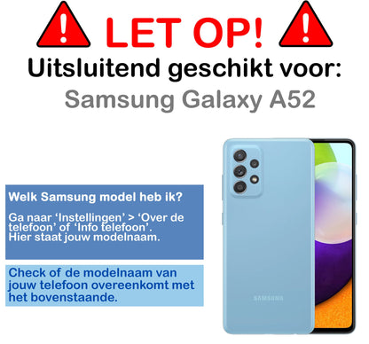 Forterra Samsung A52/A52s 5G Hoesje Bookcase Cover met Kaarthouder - Donkerblauw
