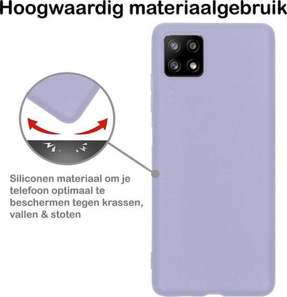 Forterra Samsung A22 5G Hoesje Siliconen Backcover Lichtgewicht - Lila