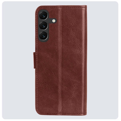 Forterra Samsung A15 Hoesje Bookcase Cover met Kaarthouder - Bruin