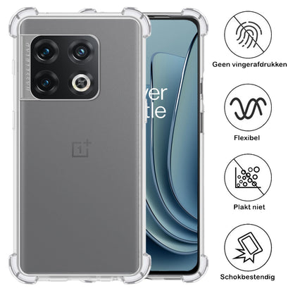 Forterra OnePlus 10 Pro Hoesje Shockproof Backcover Siliconen - Transparant