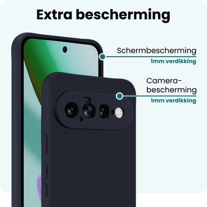 Forterra Google Pixel 11 Hoesje Siliconen Backcover Lichtgewicht - Donkerblauw