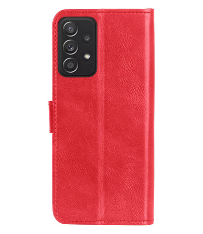 Forterra Samsung A33 Hoesje Bookcase Cover met Kaarthouder - Rood