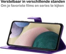 Forterra Samsung A12 Hoesje Bookcase Cover met Kaarthouder - Paars