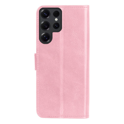 Forterra Samsung S25 Ultra Hoesje Bookcase Cover met Kaarthouder - Lichtroze